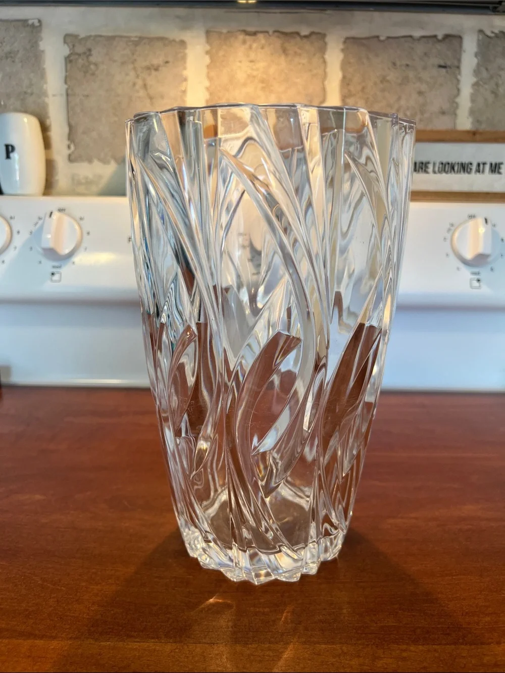 Large Crystal Vase